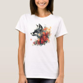 Boho Floral Fox Wildlife Nature Tシャツ (正面)