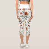 Boho Floral Geometry – Earthy Wildflower カプリレギンス (裏面)