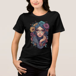 Boho Floral Girl T-Shirt トライブレンドＴシャツ