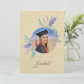 Boho Floral Graduation Announcement カード (スタンド正面)