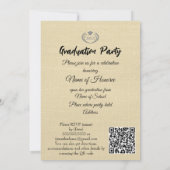 Boho Floral Graduation Party Invite カード (裏面)