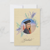 Boho Floral Graduation Party Invite Enclosure カード (正面)