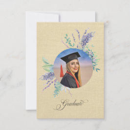 Boho Floral Graduation Party Invite Enclosure カード