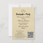 Boho Floral Graduation Party Invite Enclosure カード (裏面)