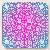 Boho Floral Hard plastic coaster コースター (正面)