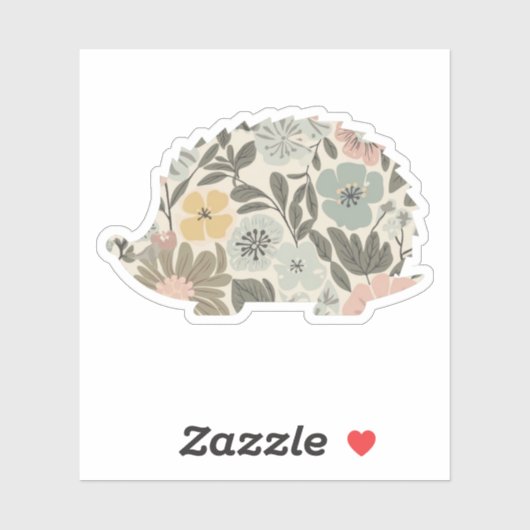 Boho Floral Hedgehog シール (シート)