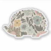 Boho Floral Hedgehog シール (正面)