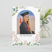 Boho Floral High School Graduation Announcement 案内状 (スタンド正面)