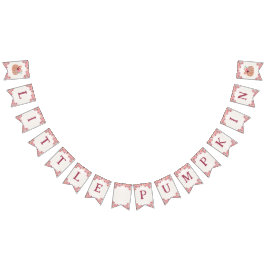 Boho Floral Little Pumpkin Birthday Bunting Banner バンティングフラッグ