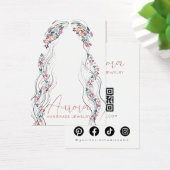 Boho Floral Pastel Wavy Hair Earrings Display Card (デスク)