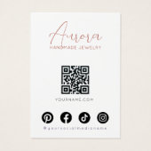 Boho Floral Pastel Wavy Hair Earrings Display Card (裏面)