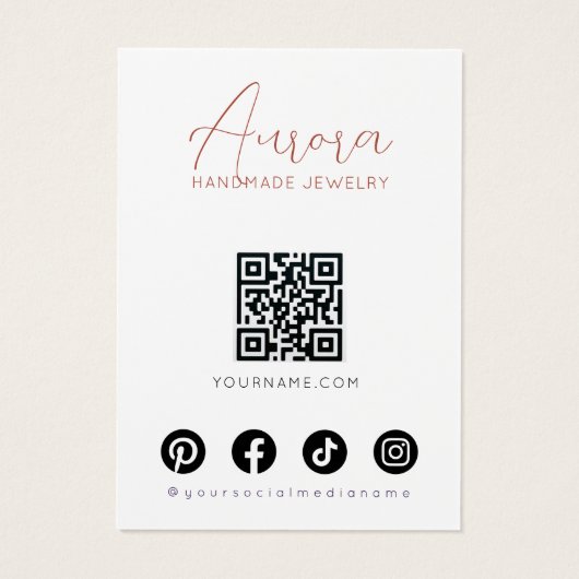 Boho Floral Pastel Wavy Hair Earrings Display Card (裏面)