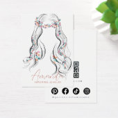 Boho Floral Pastel Wavy Hair Earrings Display Card (デスク)