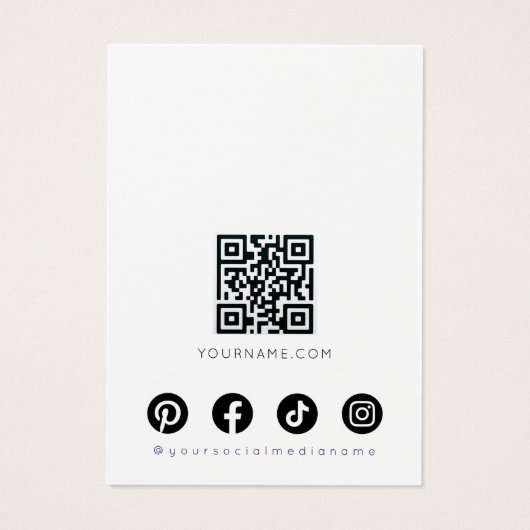 Boho Floral Pastel Wavy Hair Earrings Display Card (裏面)