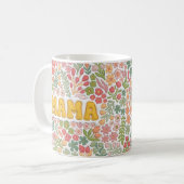 Boho Floral Pattern Mama  コーヒーマグカップ (正面左)