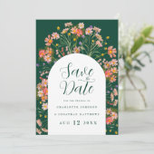 Boho Floral Photo Arch Wedding セーブザデート (スタンド正面)