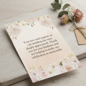 Boho Floral Photo Wedding Thank You Card サンキューカード