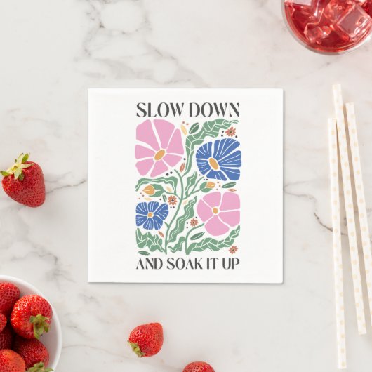 Boho Floral Quotes  スタンダードカクテルナプキン (インサイチュ)