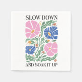Boho Floral Quotes  スタンダードカクテルナプキン (正面)