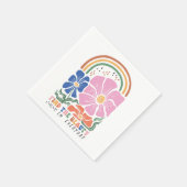 Boho Floral Quotes  スタンダードカクテルナプキン (角)
