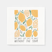 Boho Floral Quotes  スタンダードカクテルナプキン (正面)