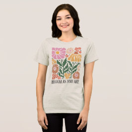 Boho Floral Quotes Tri-Blend Shirt トライブレンドＴシャツ
