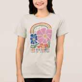 Boho Floral Quotes Tri-Blend Shirt トライブレンドＴシャツ (正面)
