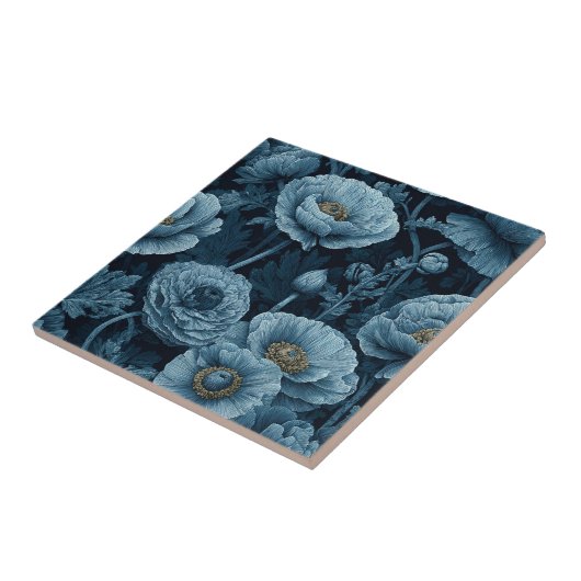 Boho Floral Ranunculus Tiles For Hallway Walls タイル (側面)