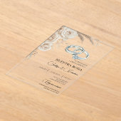 Boho Floral Spanish Wedding Invitation アクリル招待状 (レイダウン)