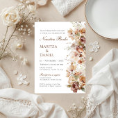 Boho Floral Spanish Wedding Invitation 招待状