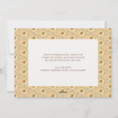 Boho Floral Sunflowers Arch Happy Thanksgiving シーズンカード (裏面)