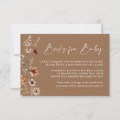 Boho Floral Terracotta Books for Baby Card  ノートカード (正面)