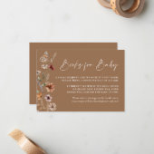 Boho Floral Terracotta Books for Baby Card  ノートカード (正面/裏面インサイチュ)