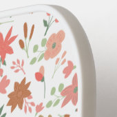 Boho Floral Terracotta Modern Personalized ピックルボールラケット (左詳細)
