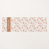 Boho Floral Terracotta Modern Personalized ヨガマット (正面(横))