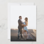 Boho Floral Terracotta Pampas Photo Script Wedding 招待状 (裏面)