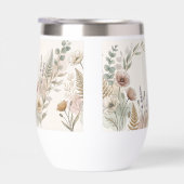 Boho Floral Water Bottle – Personalized Gift (右面)