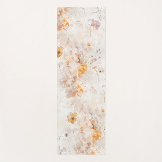 Boho Floral Watercolor ヨガマット (正面)