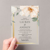 Boho Floral  Wedding  アクリル招待状 (インサイチュ (ポータブル))