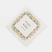 Boho floral wedding  スタンダードランチョンナプキン (角)