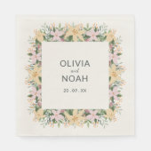 Boho floral wedding  スタンダードランチョンナプキン (正面)