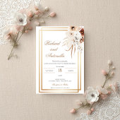 Boho Floral Wedding 招待状