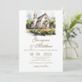 Boho floral wedding 招待状 (スタンド正面)