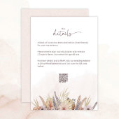 Boho Floral Wedding Details Card シーズンカード