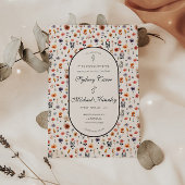 Boho Floral Wedding Invitation  カード