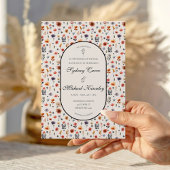 Boho Floral Wedding Invitation  カード