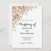 Boho Floral Wedding Invitation 招待状 (正面)