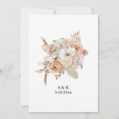 Boho Floral Wedding Invitation 招待状 (裏面)