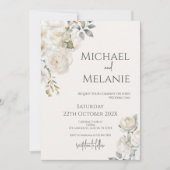 Boho Floral Wedding Invitation 招待状 (正面)