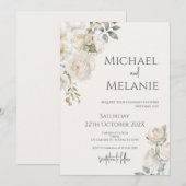 Boho Floral Wedding Invitation 招待状 (正面/裏面)